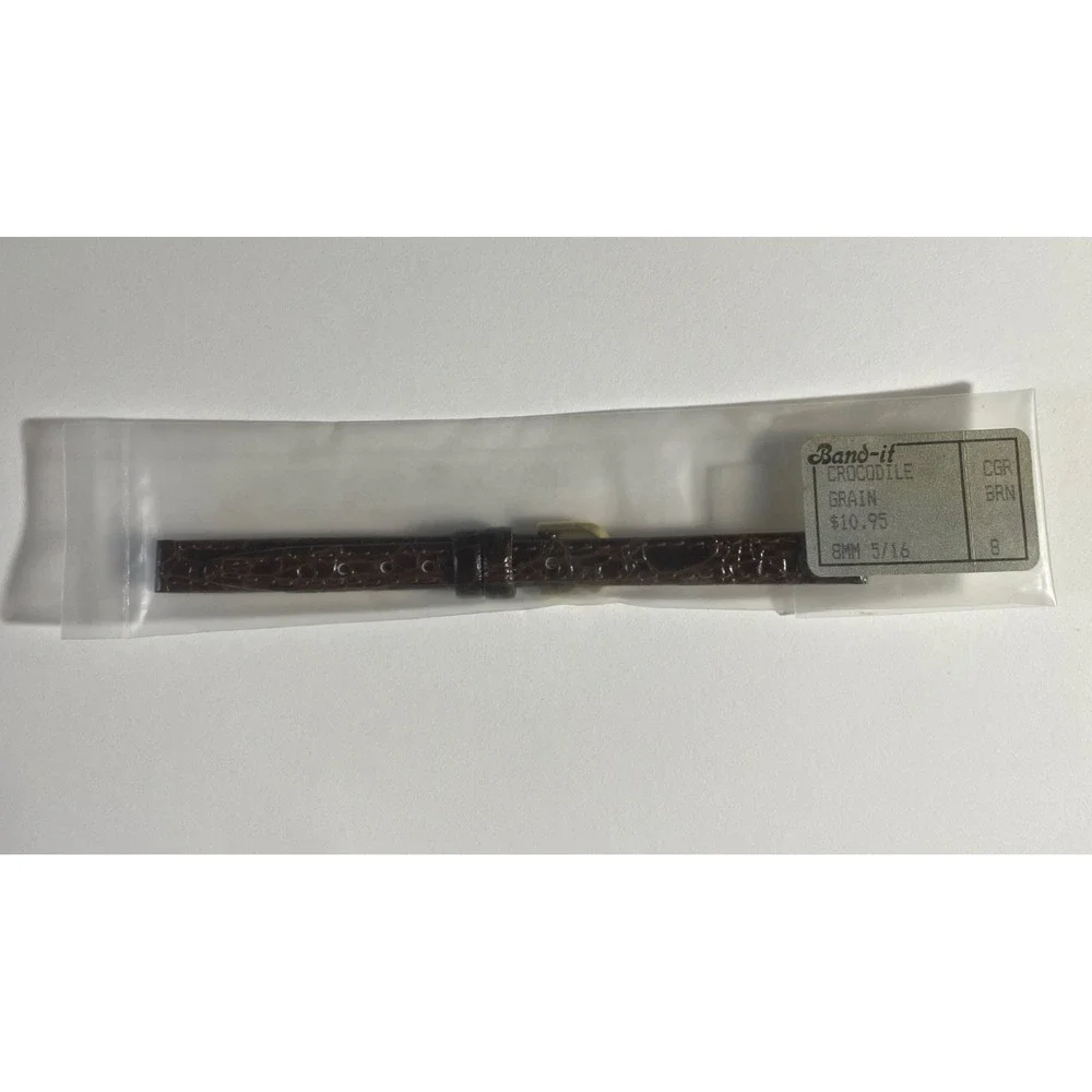 Band-it Watch Band Strap 8mm 5/16 Crocodile Grain‎ Brown